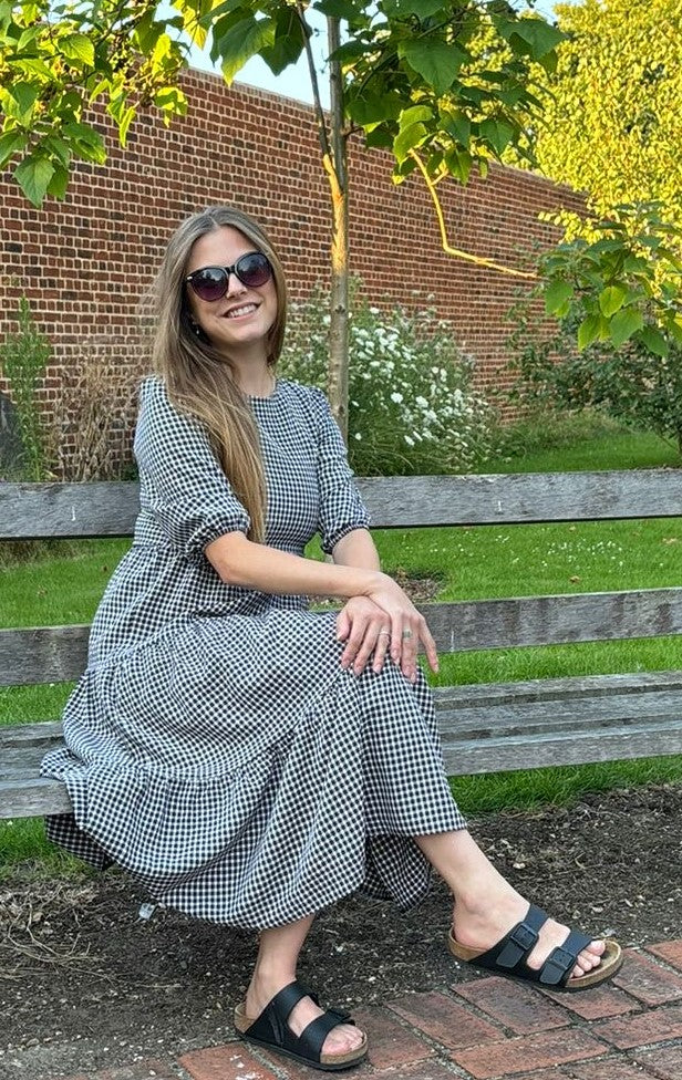 Gingham Breastfeeding Dress