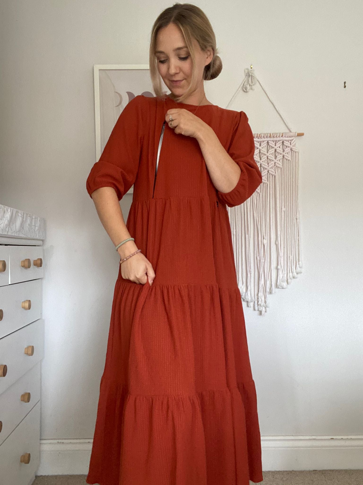 The Rust Breastfeeding Dress