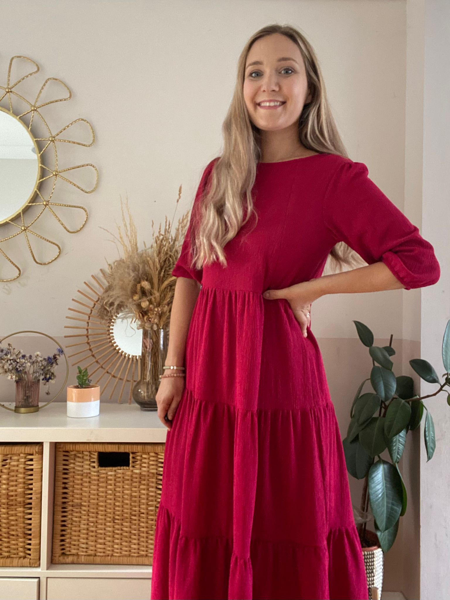 The Burgundy Breastfeeding Dress