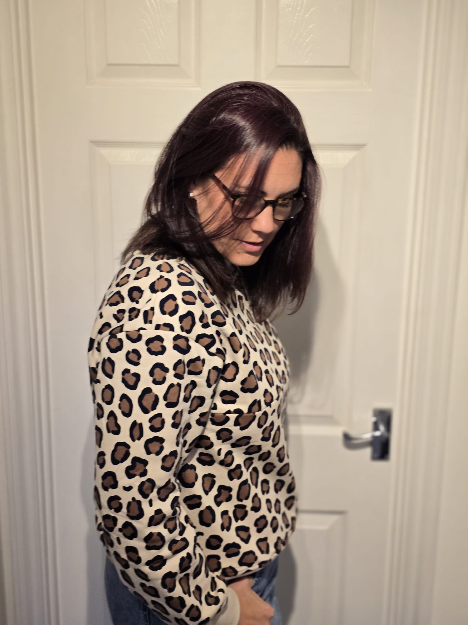 Animal Print Breastfeeding Sweater