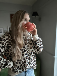 Animal Print Breastfeeding Sweater