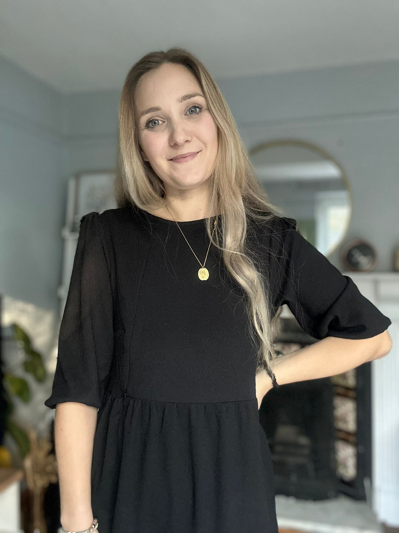 Black Breastfeeding Dress