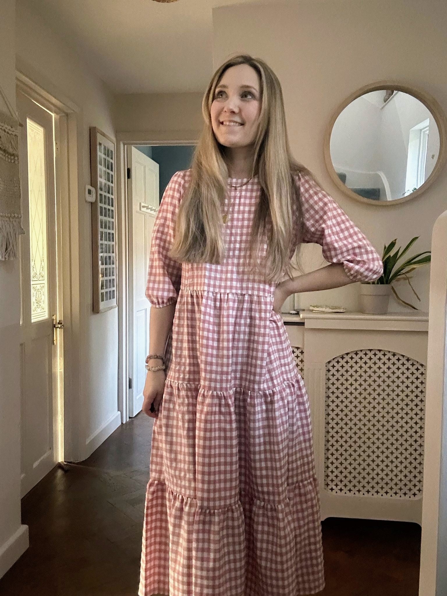 Pink Gingham Breastfeeding Dress – Lyla and Leche Pink Gingham Breastfeeding Dress – Lyla and Leche