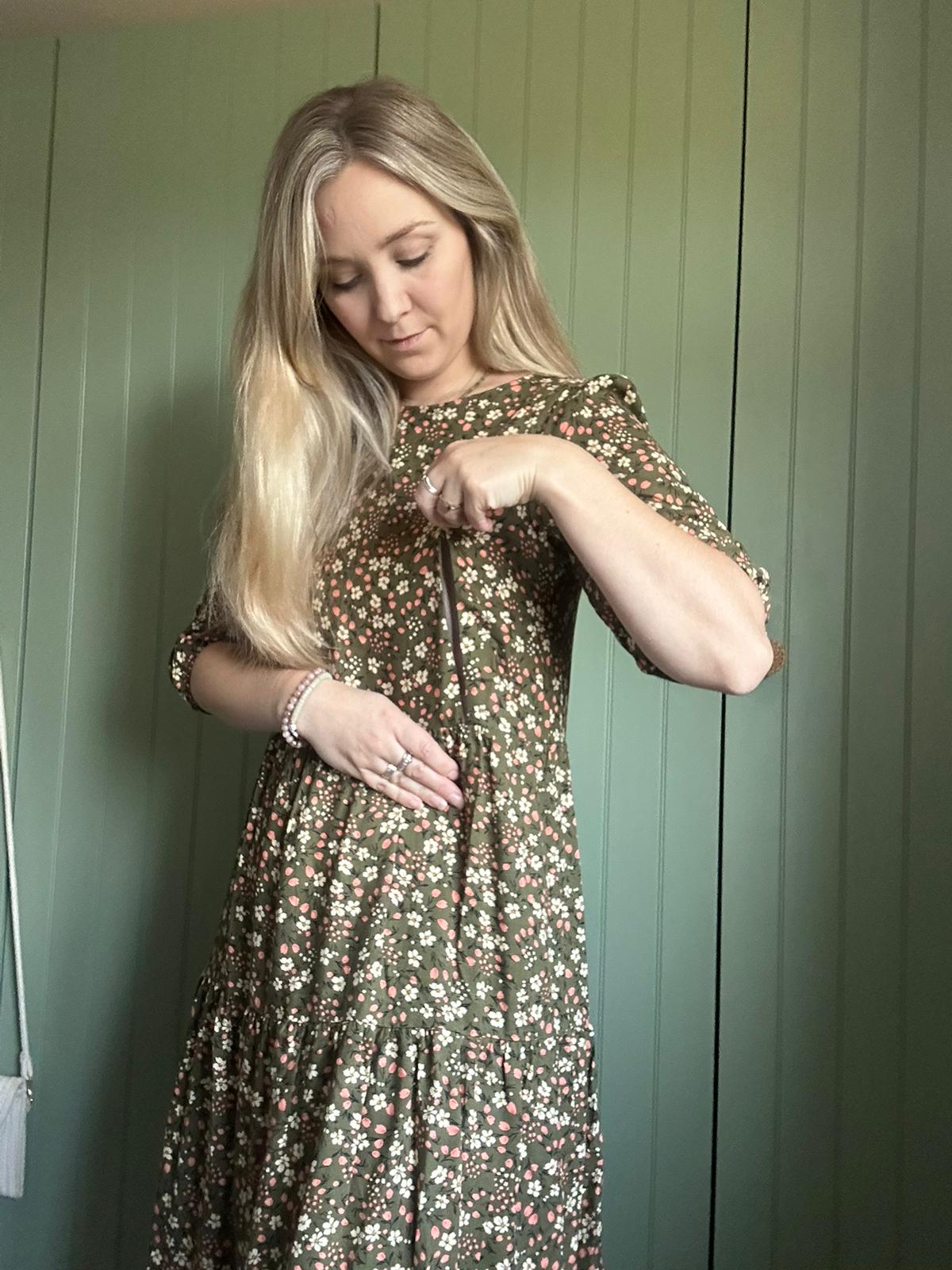 The Olive Floral Breastfeeding Dress